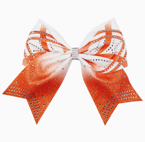 Icheerobics 도매 사용자 정의 빛나는 모조 다이아몬드 응원 활 치어리딩 활 스트립 전송 액세서리 치어 머리 활 - Product Image 1