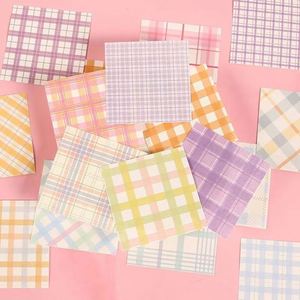 200-Page Girly Checkered Sticky Notes Student Stationery <b>Journal</b> Materials Back-to-School Essentials for Office Study Memo Pads - Product Image 1