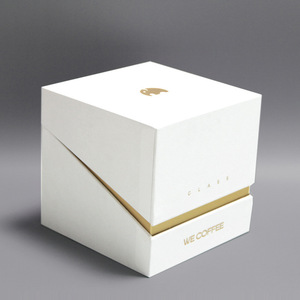 Custom Rigid Square <b>Box</b> with Recycled Materials Ivory White Board and Embossing Premium Gift Packaging for Perfume & Candles - Product Image 4