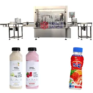 Автоматическая производственная линия для розлива фруктового сока с 6 головками/машина для розлива вина с йогуртовым уксусом/оборудование для обработки сахарного сиропа