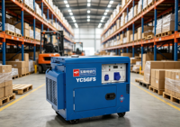Générateur diesel triphasé 5 kW silencieux, puissance égale, 400 V 230 V, groupe électrogène portable 5,5 kW, sortie maximale, démarrage électrique, 1800 tr/min, 50/60 Hz