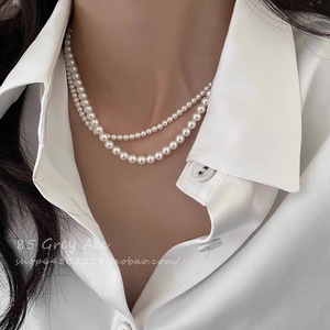 Shijia Pearl Necklace 4mm 6mm 8mm 10mm 12mm Imitation Pearl Clavicle Chain For Women Sweater Chain Daily Wear Jewelry - Product Image 4