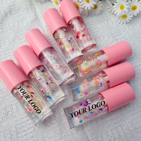 Private Label Glanzende Bloemvormen en Fruit Lip Olie Hydraterende Verzorgende Lipgloss Voedende Meerdere Kleuren