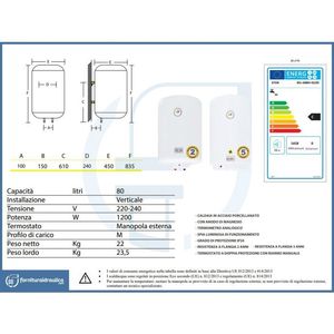 Scaldabagno Elettrico Verticale Aton 80lt in Acciaio Inox per Uso Domestico, Auto, Camper, Esterno, Spina USA, 5 Anni di Garanzia - Product Image 2