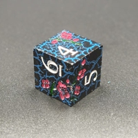 Ensemble de dés en métal DND personnalisables de 16 mm, motif fleur de prunier, alliage de zinc, dés carrés D6, jeux de rôle Dungeons & Dragons, jeux de société haut de gamme