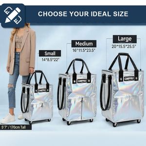 Bolsa de Compras Impermeable de Gran Capacidad, Carrito de Compras Resistente y Portátil para Supermercado, Camping, Viajes, Mudanzas y Tienda - Product Image 2