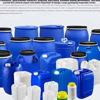 Fût en plastique recyclable de 30 L en PEHD bleu à ouverture supérieure, de qualité alimentaire, pour le lait, avec anneaux en fer, hermétique et écologique