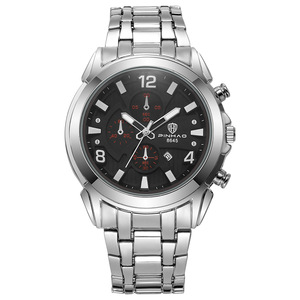 <span class=keywords><strong>Orologio</strong></span> al Quarzo Sportivo <span class=keywords><strong>da</strong></span> Uomo di Alta Gamma con Calendario, Design Raffinato, Cinturino in Lega Grande 45mm, Tre Quadranti - Product Image 5