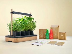 Kit <span class=keywords><strong>de</strong></span> jardinage hydroponique solaire personnalisable et économe en énergie, plateau compact pour micro-légumes avec éclairage LED et cadre en bambou pour usage domestique - Product Image 5