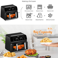 Friteuse numérique Air Friteuse de dinde 9L Friteuse numérique Smart Air Fryer Wifi avec fenêtre
