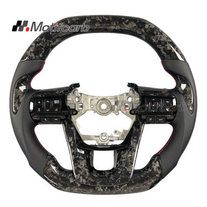 Volant en fibre de carbone forgé sur mesure pour Toyota Hilux GR Revo GR Sport 2015-2023, style dessus et dessous plats - Product Image 1