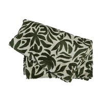 Couverture douillette en feuilles de plantes naturelles, tapis pastoral en flanelle jacquard à motif de feuilles de Java vertes pour la maison, l'hôtel, le canapé, toutes saisons