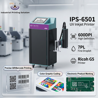 Impresora Industrial de Inyección de Tinta UV de Alta Precisión IPS-6501 con Cabezal Ricoh G5 de 600DPI para Impresión de Códigos QR y Códigos de Barras