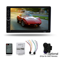 Autoradio multimédia universel 2 Din 7 pouces avec écran tactile, lecteur multimédia, lien avec la caméra de recul/FM/TF/MP5