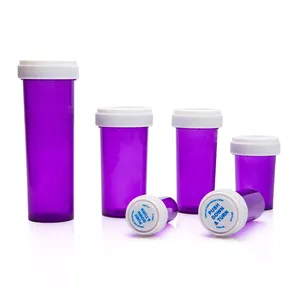 Yüksek kaliteli çocuk dayanıklı ilaç flakon konteynerler geri dönüşümlü kap ile koku geçirmez plastik flakon