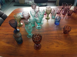 Colored Diamond <strong>Glass</strong> Goblet Sundae Cup <strong>Champagne</strong> Flute <strong>Vintage</strong> Cut <strong>Glass</strong> of Embossed Pattern Wine <strong>Glasses</strong> for Wedding Party - Product Image 4