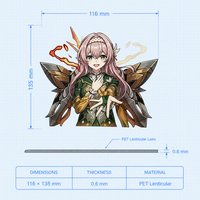 Autocollants d'anime permanents durables autocollants d'anime lenticulaires 3D personnalisés pour affiche de téléphone de voiture et affiche d'autocollant de mouvement de réfrigérateur
