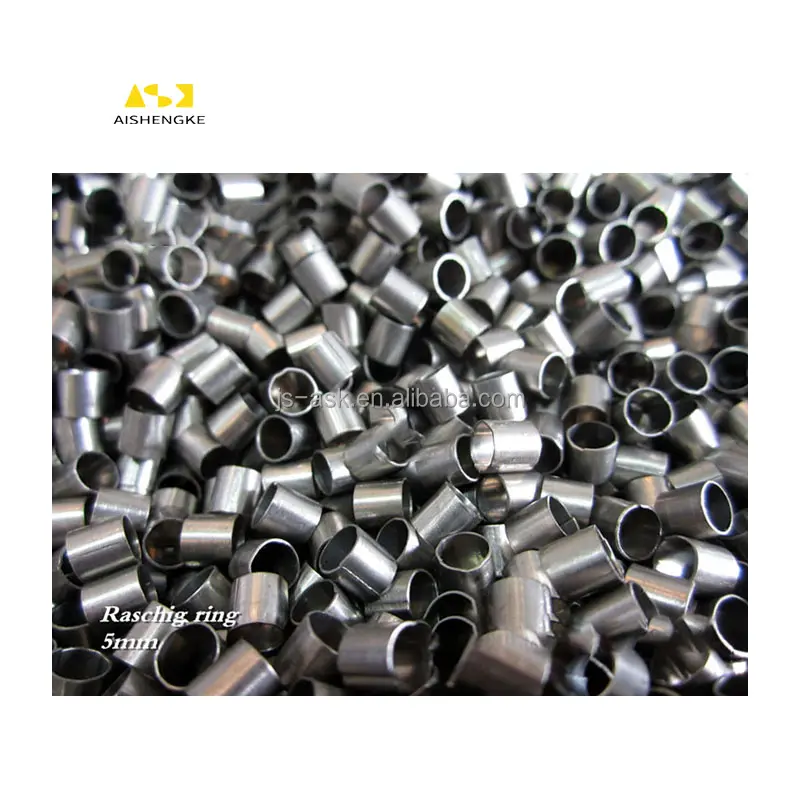 ASK Produsen 304 316L Stainless Steel 5Mm 10Mm 16Mm 25Mm 38Mm 50Mm Raschig Cincin Penyulingan Kimia Kemasan Filler