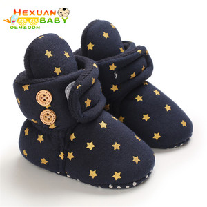 Botas de Bebé Unisex de 0 a 2 Años, con Estampado de Estrellas, de Tela de Algodón Cálida, Nueva Moda, Marca OEM, Hechas en Shanghái - Product Image 6