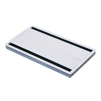 Caja de cables rectangular negra de aleación de aluminio para escritorio de conferencias con orificio decorativo para cubrir cables y pasacables.