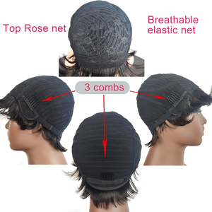 Parrucca Bob Corta Ricci Crespi Nera Naturale 12A Super Double Drawn Remy in Capelli Umani Vergini Senza Colla Senza Pizzo Frontale con Frangia <span class=keywords><strong>Bionda</strong></span> - Product Image 5