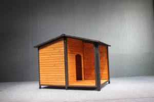 Nichoir <span class=keywords><strong>pour</strong></span> chien en bois, grand, extérieur, surélevé, villa <span class=keywords><strong>pour</strong></span> animaux de compagnie avec toit ouvert et terrasse, imperméable et facile à nettoyer <span class=keywords><strong>pour</strong></span> chiens moyens/grands - Product Image 3