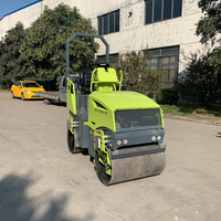 Compacteur vibrant mini 1 tonne, 2 tonnes, 3 tonnes, rouleau compresseur d'asphalte simple ou double tambour, mini rouleau compresseur routier 1280 kg, machine routière fiable