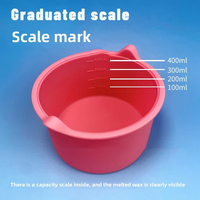 Bol en silicone pliable créatif antiadhésif résistant à la chaleur de 400 ml pour chauffe-cire transfrontalier, idéal pour les salons de beauté