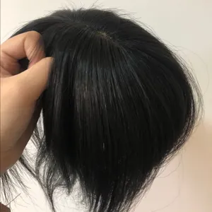 Kaliteli 1B renk insan saçı peruk klip patlama doğal brezilya