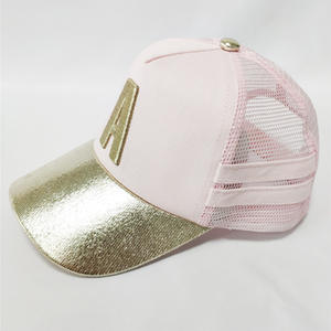 قبعة شمسية للأولاد والبنات، قبعة شبكية للحماية من الشمس بـ 6 ألواح قابلة للتعديل، مسامية ومقاومة للماء، 100% قطن بنمط حروف - Product Image 3