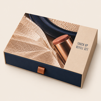 Nouveautés, boîte à tiroirs rigide élégante pour maquillage, boîte d'emballage vide pour cosmétiques et soins de la peau, impression personnalisée