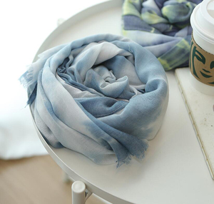 Pearl Chiffon Tie-Dyed <span class=keywords><strong>Batic</strong></span> Bufanda Transfronteriza Nueva llegada Bufanda de tinta europea y americana Impreso Tie-Dyed Hijab - Product Image 4