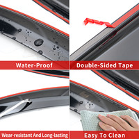 Deflectores de Viento y Protectores de Lluvia para Ventanas Laterales, Modelo Estadounidense para Toyota Tacoma 2024-2025, Ajuste Personalizado, Fácil de Limpiar, Larga Duración