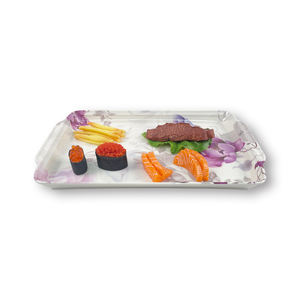 Atacado Novo Design Roxo Flor Melamina Servindo Bandeja Alimentos Frutas Placa Chá Café Bandejas - Product Image 6