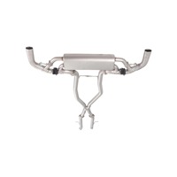 Sección de Escape Trasera de Acero Inoxidable SS304 con Acabado Espejo de 1.5mm de Grosor (Salida de Doble Lado con Válvula) para Mercedes-Benz W167 GLE 63
