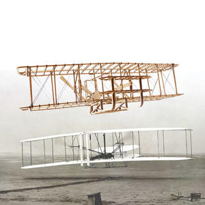 Modelo de Avión de Madera de los <span class=keywords><strong>Hermanos</strong></span> <span class=keywords><strong>Wright</strong></span>, Rompecabezas Histórico 3D, Juguete Educativo DIY, Manualidades, Piezas Móviles, Fácil de Armar - Product Image 4