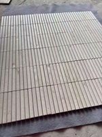 Mosaïque demi-rondes en pierre calcaire beige, finition mate, support en maille, pierre naturelle pour décoration murale