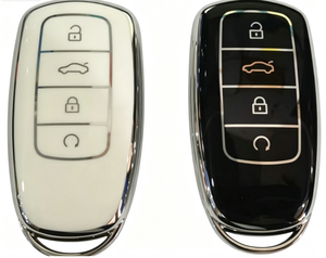 Funda Protectora para Llave de Auto Chery Omoda 5, Tiggo, Exeed 8, Arrizo 5 Plus, Tenet T8, T7, T4, Carcasa de TPU Suave con Borde Dorado Cromado - Product Image 2