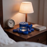 Ensemble de tasses en porcelaine bleu Klein créatif en gros, tasse à café chinoise Double Bonheur avec soucoupe nuage ondulé pour cadeau de mariage