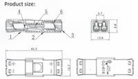 Connecteur de câble mâle-femelle Oj-616 pour éclairage LED, connecteur automatique, bornier de câblage AC, distributeur agréé