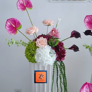 Boule de fleurs artificielles en soie d'hortensia et de roses, vente en gros, décoration de mariage, ballon, cadeau, centre de table de haute qualité - Product Image 3