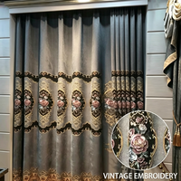 Rideaux européens en chenille brodés haut de gamme, rideaux sur mesure pour salon, chambre et bureau