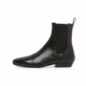 Fabricante CustomAnkle and Bootie Botas Chelsea <span class=keywords><strong>de</strong></span> tacón grueso Tobillo Skinny Cuero Negro <span class=keywords><strong>Zapatos</strong></span> <span class=keywords><strong>de</strong></span> <span class=keywords><strong>mujer</strong></span> <span class=keywords><strong>de</strong></span> alta calidad Botas - Product Image 1