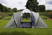 Tente de luxe à deux étages pour 4 à 6 personnes, idéale pour le camping familial et la randonnée en plein air, avec des poteaux en fibre de verre à armature droite