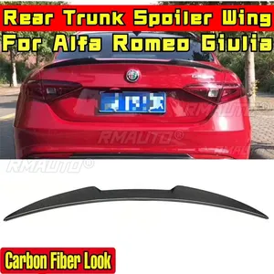 Kit carrosserie pour Alfa Romeo Giulia, séparateur de coffre arrière, aileron arrière, aspect carbone, style M4, aileron de coffre arrière, accessoires de voiture - Product Image 1