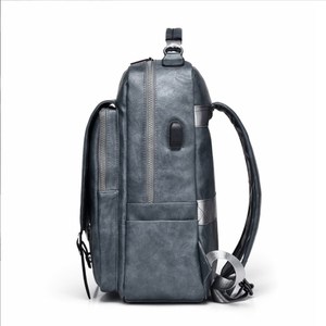ขายดีกระเป๋าเป้สะพายหลังใส่แล็ปท็อปหนัง PU ของผู้ชายกระเป๋านักเรียนแฟชั่นกันน้ำสำหรับเดินทาง - Product Image 5