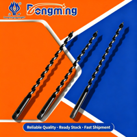 Foret hélicoïdal long DONGMING à tige hexagonale en acier à haute teneur en carbone, finition oxyde noir, 6mm/8mm/10mm, 230mm/400mm, pour perçage dur et doux