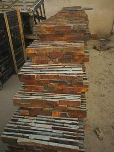 Panneau mural décoratif <span class=keywords><strong>extérieur</strong></span> de style moderne avec <span class=keywords><strong>colle</strong></span> rouillée pour cheminées Villas fendues extérieures Antiacide durable en <span class=keywords><strong>ardoise</strong></span> - Product Image 4