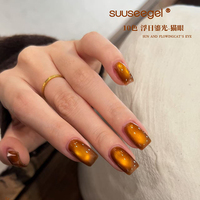 SUUSEEGEL Nouvelle Collection Automne Hiver 10 Couleurs Brun Clair De Lune Cat Eye Gel Set Soleil Flottant Cat's Eye Uv Gel Vente en Gros