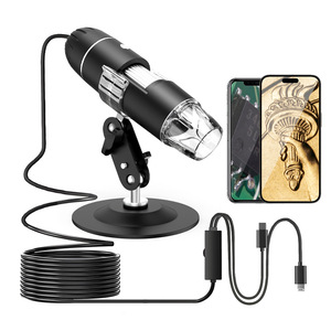 Digital Microscope 50x-1600x Magnification 8 LED Light For Android iOS Phones With Stand And Cable - Product Image 1